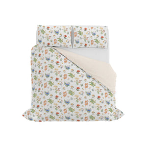 Copripiumino Matrimoniale con Federe Stampato in Puro Cotone Tala