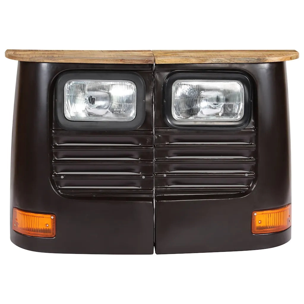 Credenza | Madia | Buffet da pranzo | Armadio da pranzo Camion in Legno Massello di Mango Grigio Scuro