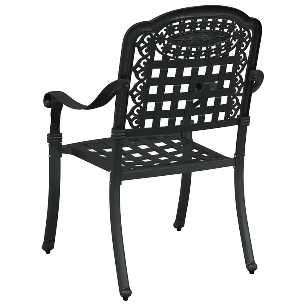 Sedia da Giardino 2 pcs Nero 55 x 56,5 x 91cm Alluminio 42002371