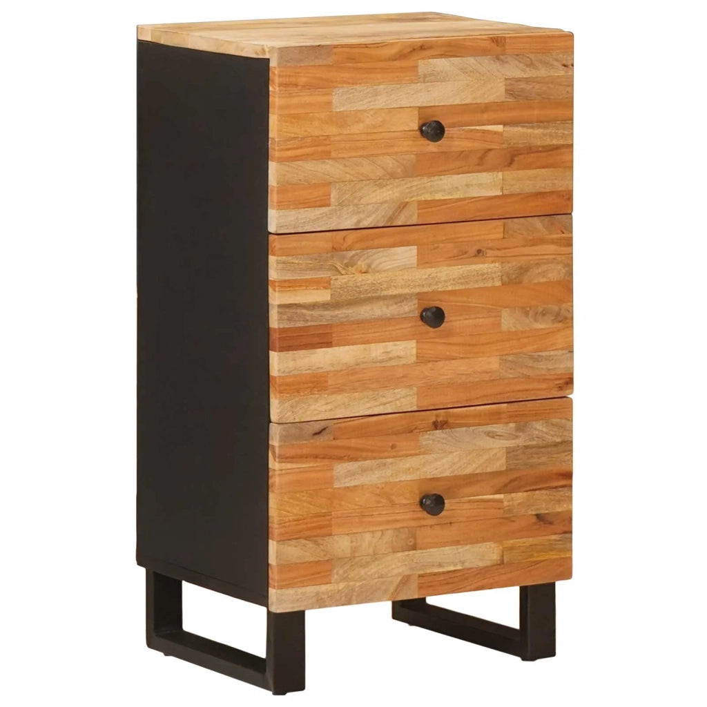 Mobile laterale Marrone 40 x 33 x 75 cm Legno di mango massello 4018319