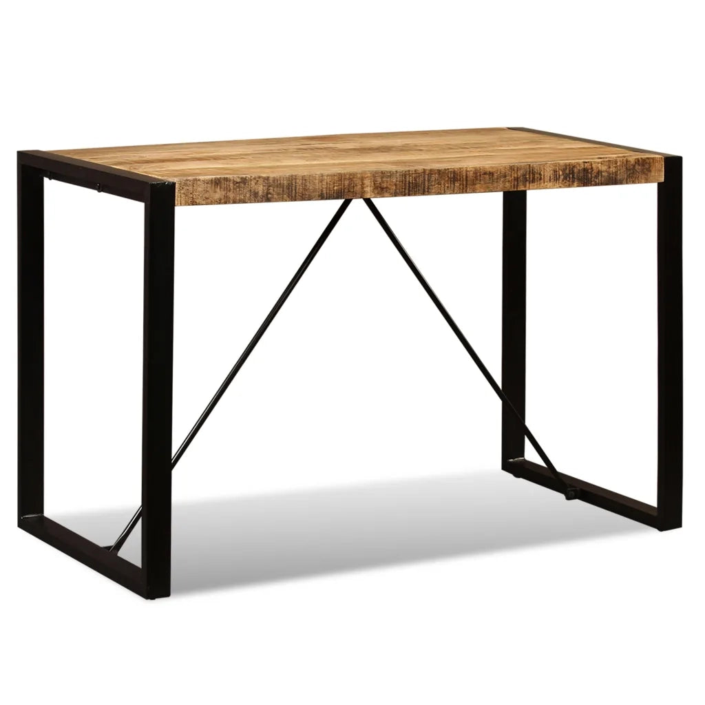 Tavolo da Pranzo in Legno Massello di Mango Grezzo 120 cm           cod mxl 13504