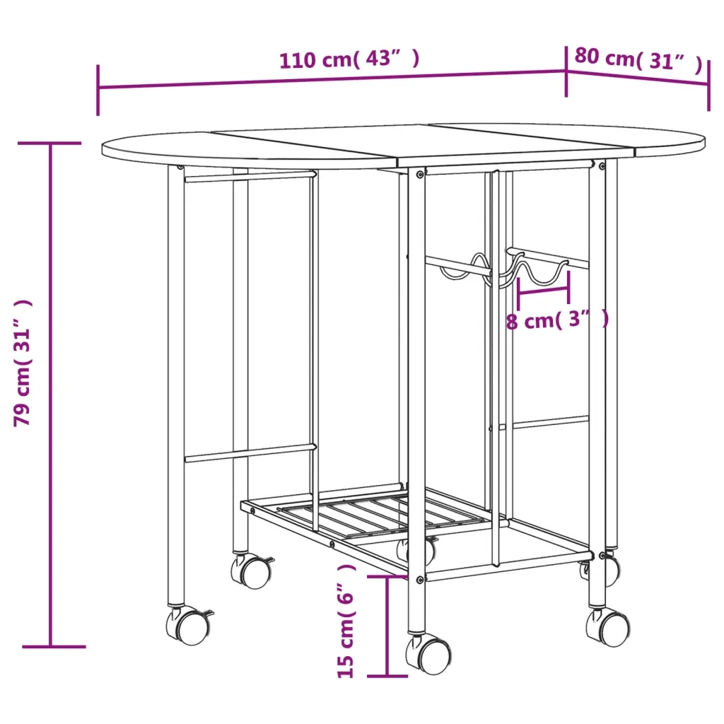 Set Tavolo e Sedie 5 pz Pieghevoli in MDF 243901