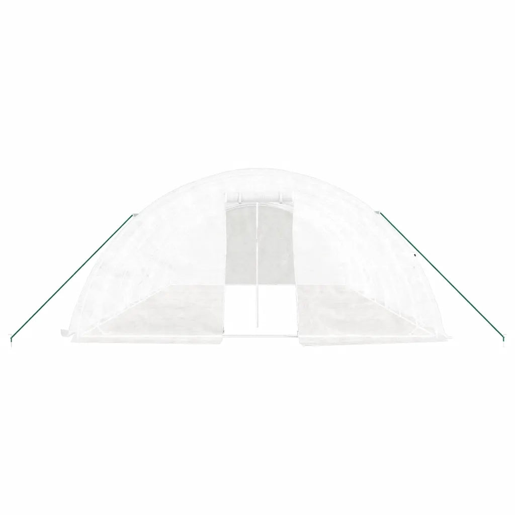 Serra con Telaio in Acciaio Bianco 40 m² 8x5x2,3 m 3188096