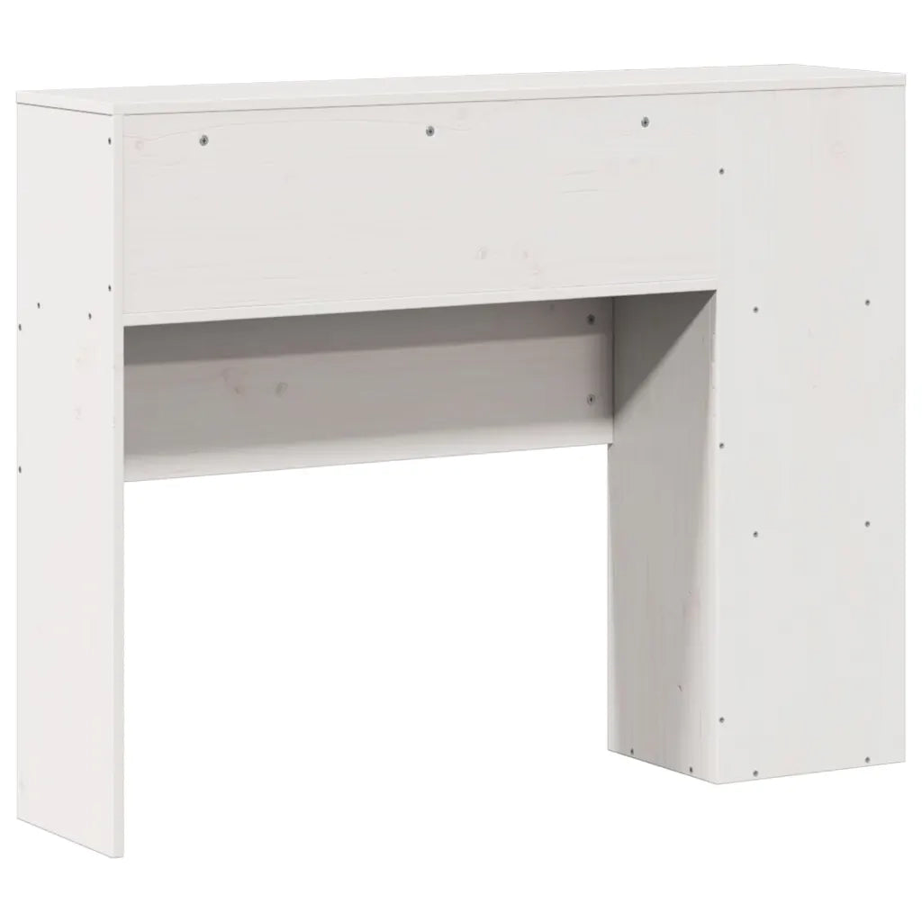 Testiera con Ripiani-Testata contenitore Bianca 75 cm in Legno Massello di Pino 882090
