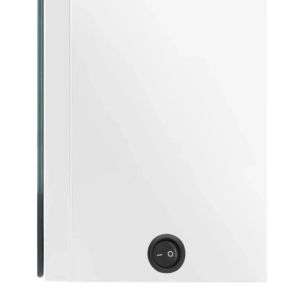 Armadietto Bagno con Specchio e LED-Mobile bagno con specchio Bianco Lucido 50x13x70 cm