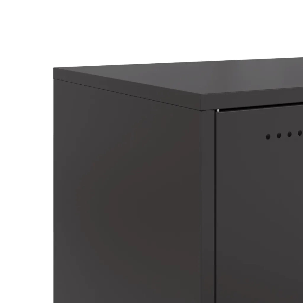 Credenza | Madia | Buffet da pranzo | Armadio da pranzo Nera 68x39x72 cm in Acciaio