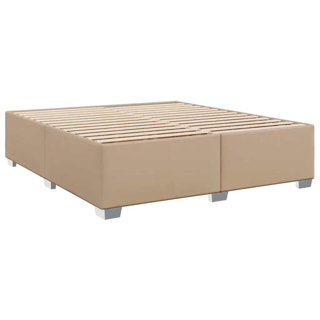 Giroletto a Molle con Materasso Cappuccino 180x200cm Similpelle