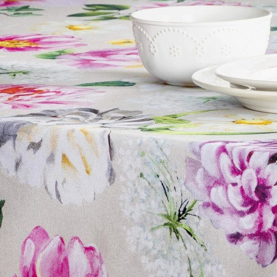 Tavolo coperto, 100% cotone, 140 cm x 180 cm, tovaglie da tavolo decorative a quadrato, tovaglia lavabile per Madre, matrimonio, buffet, festa primavera/estate