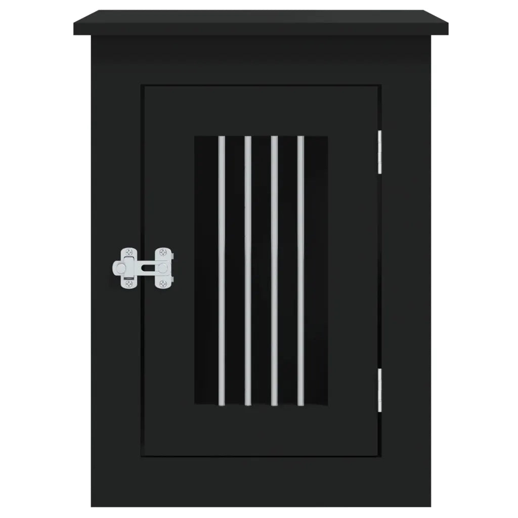Gabbia Cani da Arredamento Nera 45x62x59cm Legno Multistrato 838310