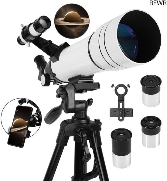 Telescopio per adulti e bambini, telescopio astronomico refrattivo con alta prestazione e apertura di 70 mm