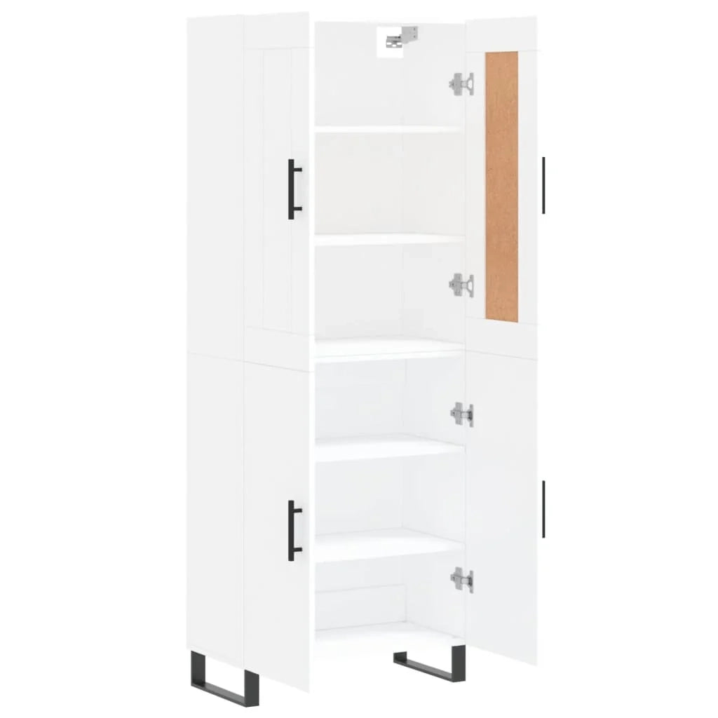 Buffet credenza cassettiera armadio mobile contenitore organizer cucina soggiorno salotto alto 69,5 x 34 x 180 cm legno ingegnerizzato bianco 02_0032520