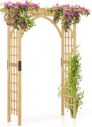 Arco da Giardino in Legno, Pergola da Esterno per Piante Rampicanti, Pergolato per Matrimonio e Feste, da Giardino, Patio e Cortile (Modello 3)