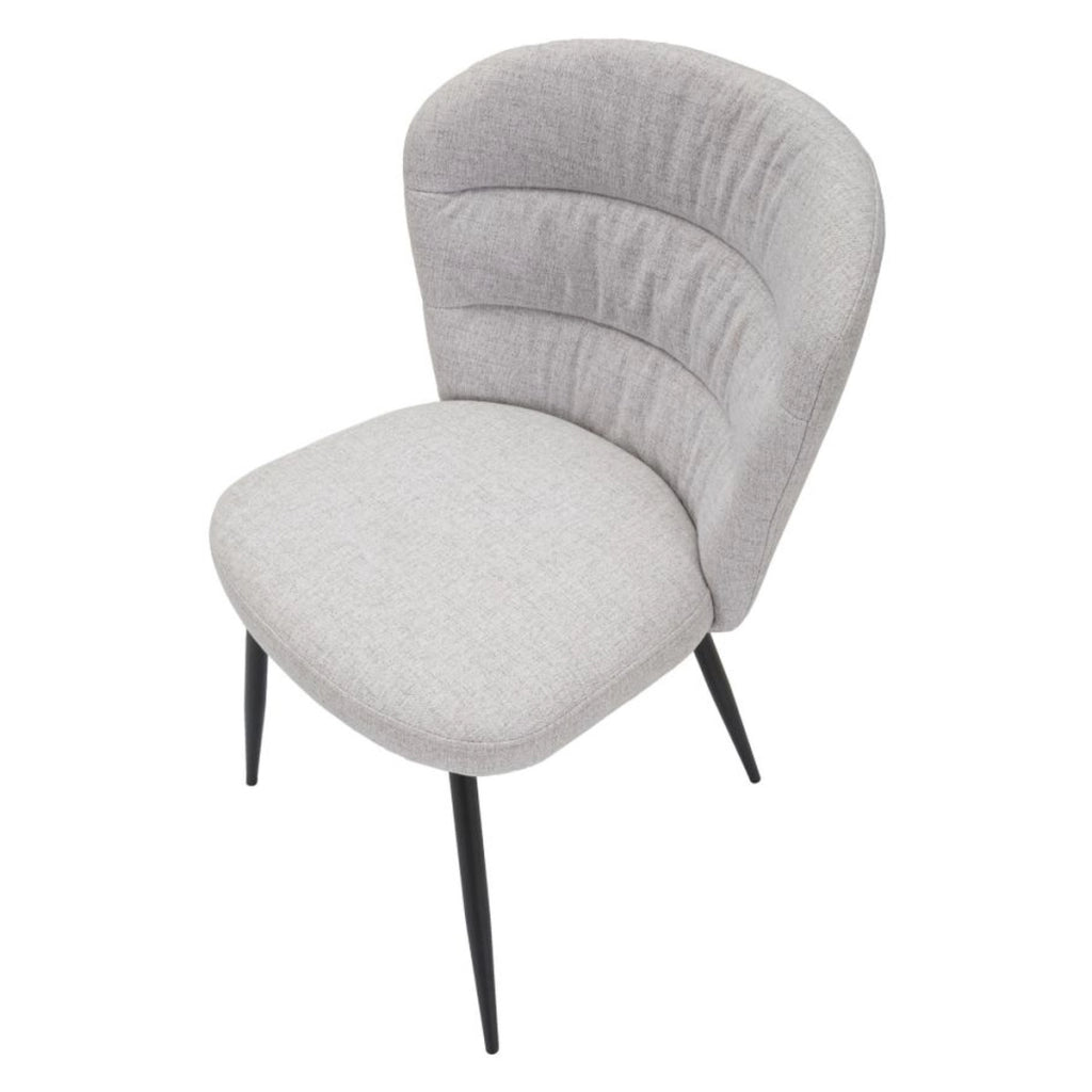 Set di 2 Sedie VKH378, Grigio, Metallo, 58x60,5x85 cm