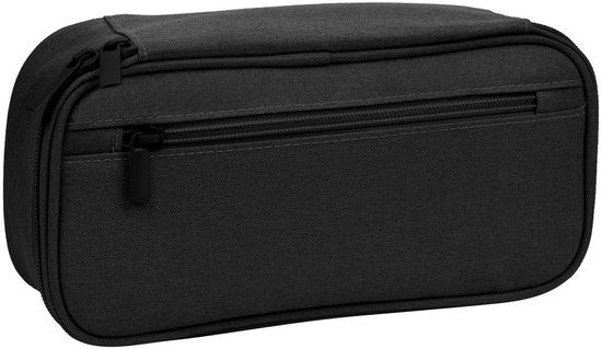 Etui con grande capacità, con 5 compartimenti, etui portatile, etui per penne, etui duraturo, etui per studenti, etui per scuola e ufficio