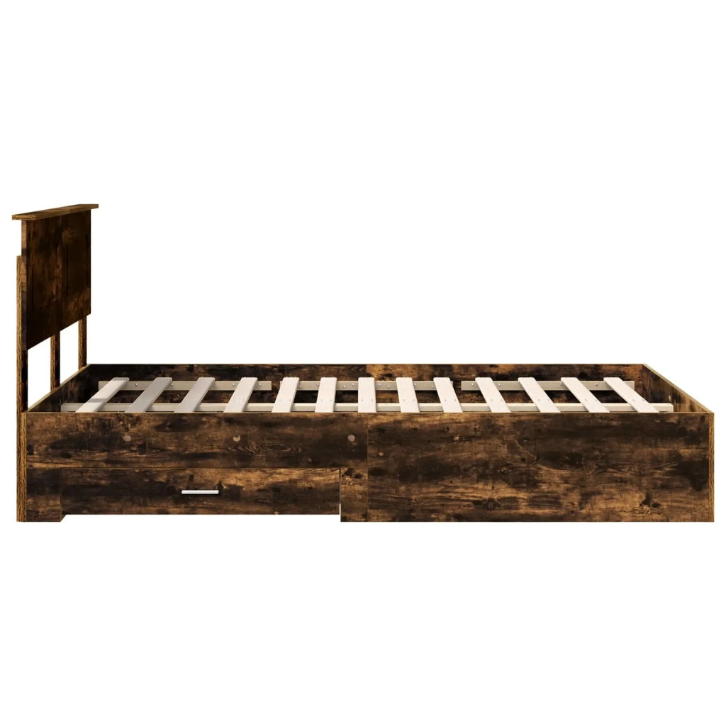 Struttura del letto Rovere fumé 120 x 200 cm Legno multistrato 3408294