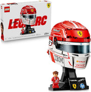 LEGO Editions Scuderia Ferrari HP Charles Leclerc Helmet - F1 Merchandise - Display Model Kit w/Collectible Minifigure,
