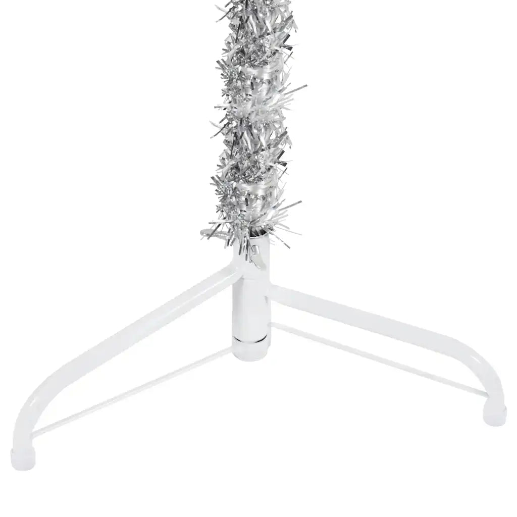 Albero Natale Artificiale Sottile a MetÃ  Supporto Argento 180cm cod mxl 20374