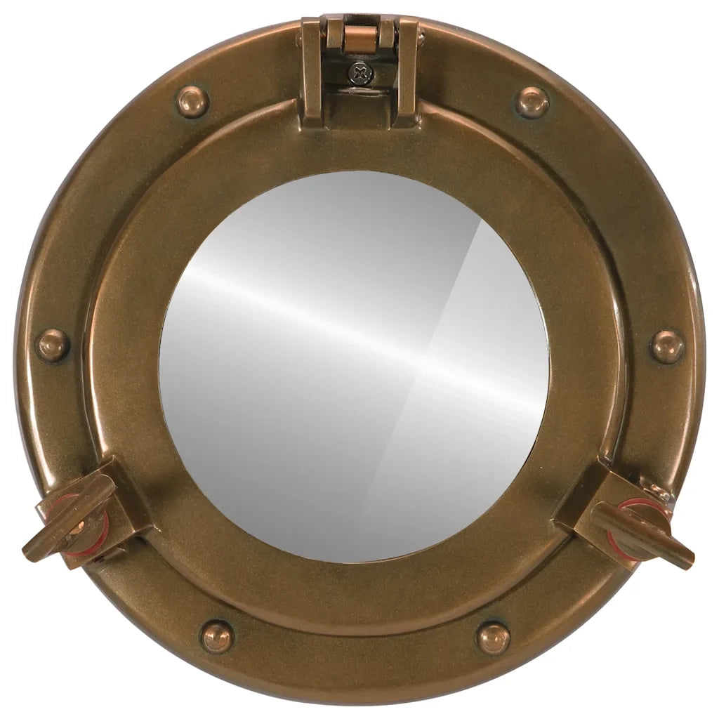 Specchio da Parete Design OblÃ² Ã˜23 cm in Alluminio e Vetro