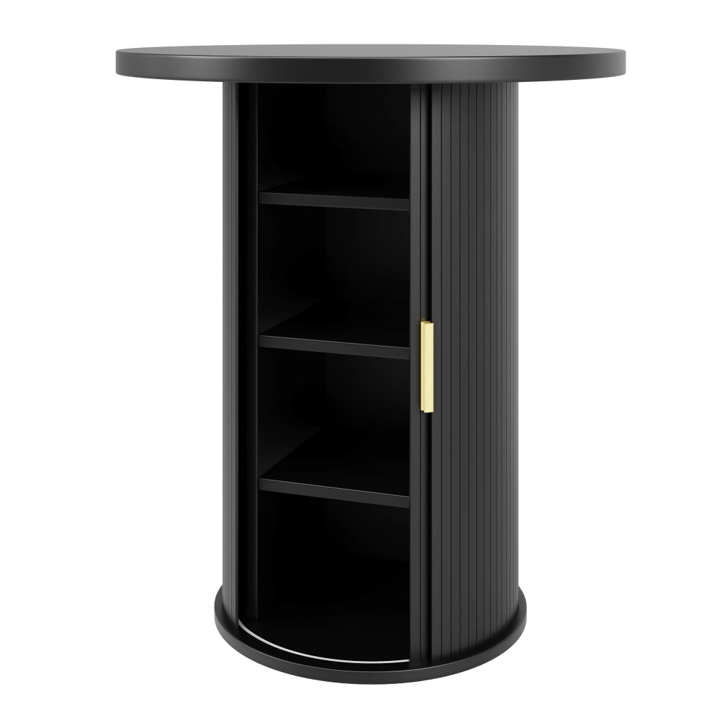 Tavolo Alto Rotondo con Vano ¨C MINIMAL ¨C Piano MDF, 91,6 cm