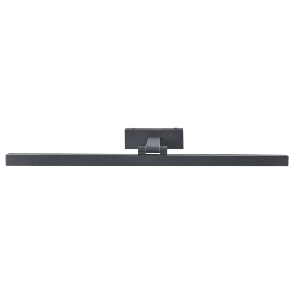 Lampada specchio luce nero polvere rivestito LED metallo orizzontale bagno soggiorno moderno lampada da parete