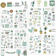 Stickers per la festa - 4 fogli - Per album di foto e decorazioni da festa