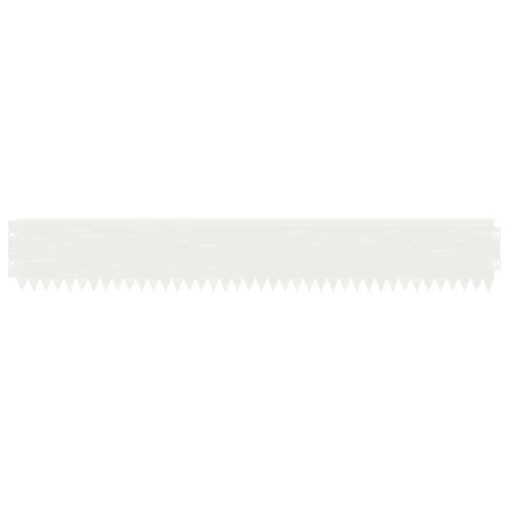 Bordura per Prato 30 pcs 103 x 15 cm Acciaio Bianco 8008355