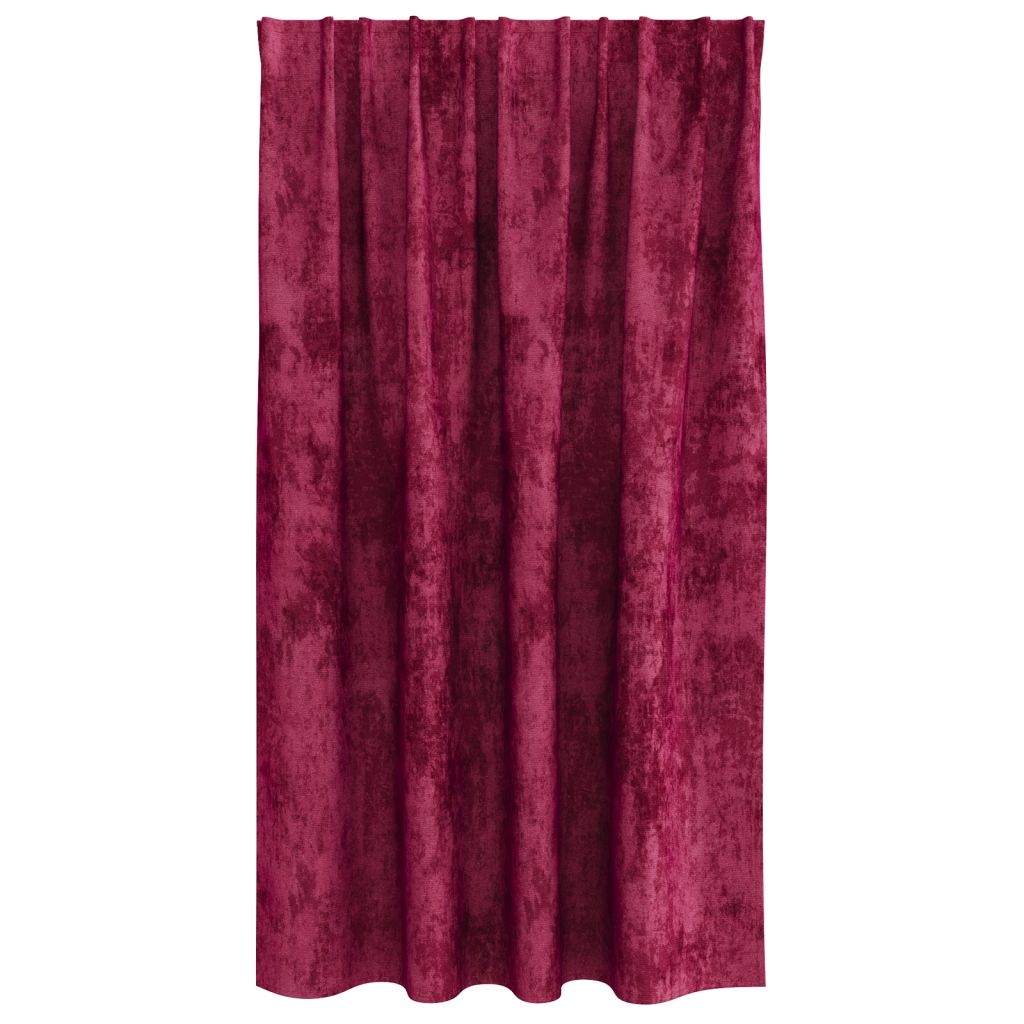 Tende di velluto 2 pz con occhielli Rosso borgogna 140x140 cm