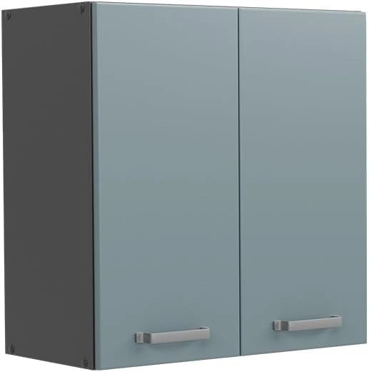 Mobiletto base per cucina R-Line, Antracite lucido, 40 cm con cassetti, senza piano di lavoro, per la libera combinazione all'interno di sistemi cucina modulari