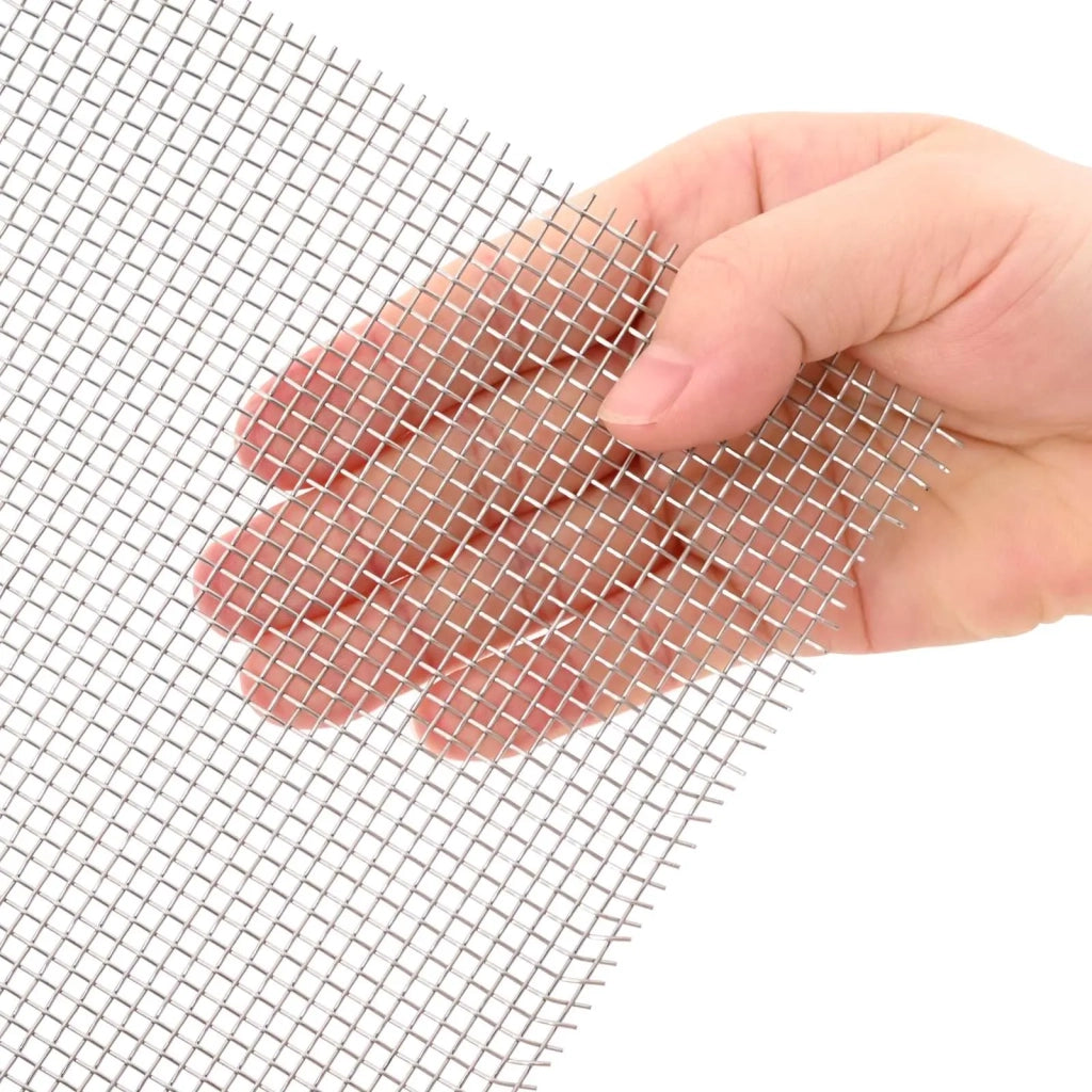 Rete per schermatura 120 x 200 cm 8 Mesh Argento 42039677