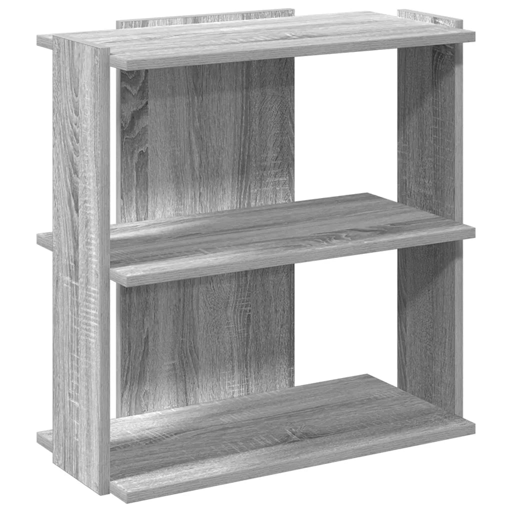 Libreria a 3 Ripiani Grigio Sonoma 60x30x60cm Legno Multistrato 860252