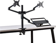 Scrivania Adattabile con Sostegno per Monitor e Laptop per Schermi da 10 a 32 Pollici