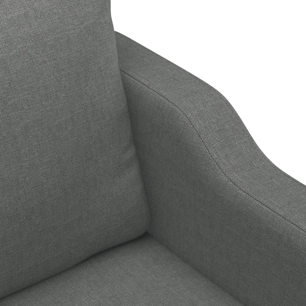 Set di Divani 4 pz con Cuscini Grigio Scuro in Tessuto