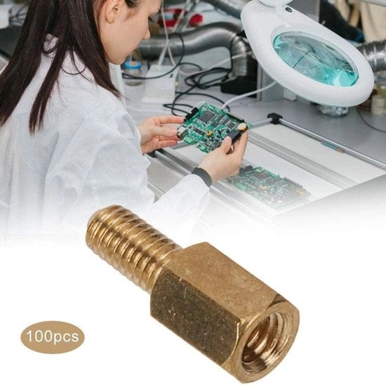 Assortimento di spaziatori M3 a testa a spigolo a 6 facce in rame e ottone per afrogetti singoli