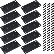 Fermo supporto 10x - Supporti piani - Acciaio inossidabile - Riparazioni mobili - Sostenibile - Dimensioni 100x49x2 mm - Fermo angolare