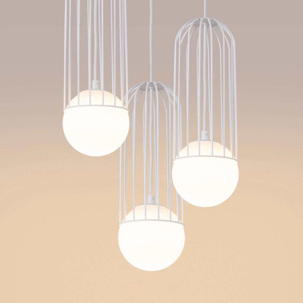 Lampada a sospensione GELIDA tripla bianca 3xG9 Pure Lume