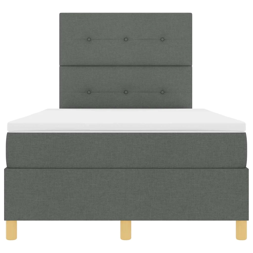 Letto a Sorgente LED Grigio scuro 120 x 190 cm Tessuto 3343083