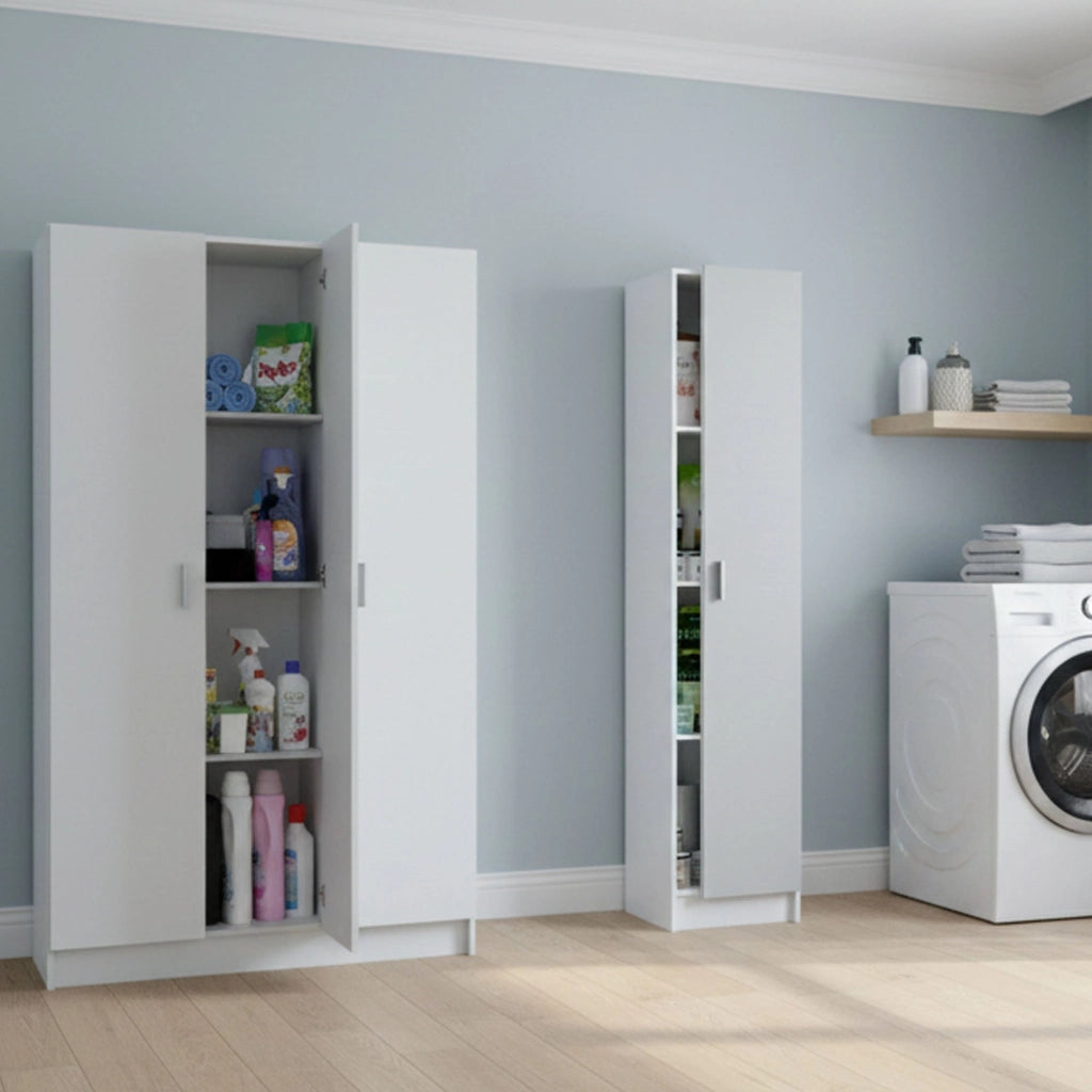 Sinnai, Armadio Multiuso Grande Modulabile, 146x180h cm Bianco
