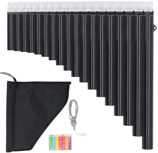 Panflauto Portatile 18 Canne - Materiale ABS - Suono Crispante - Duraturo - Leggero - Flauto di Bambù