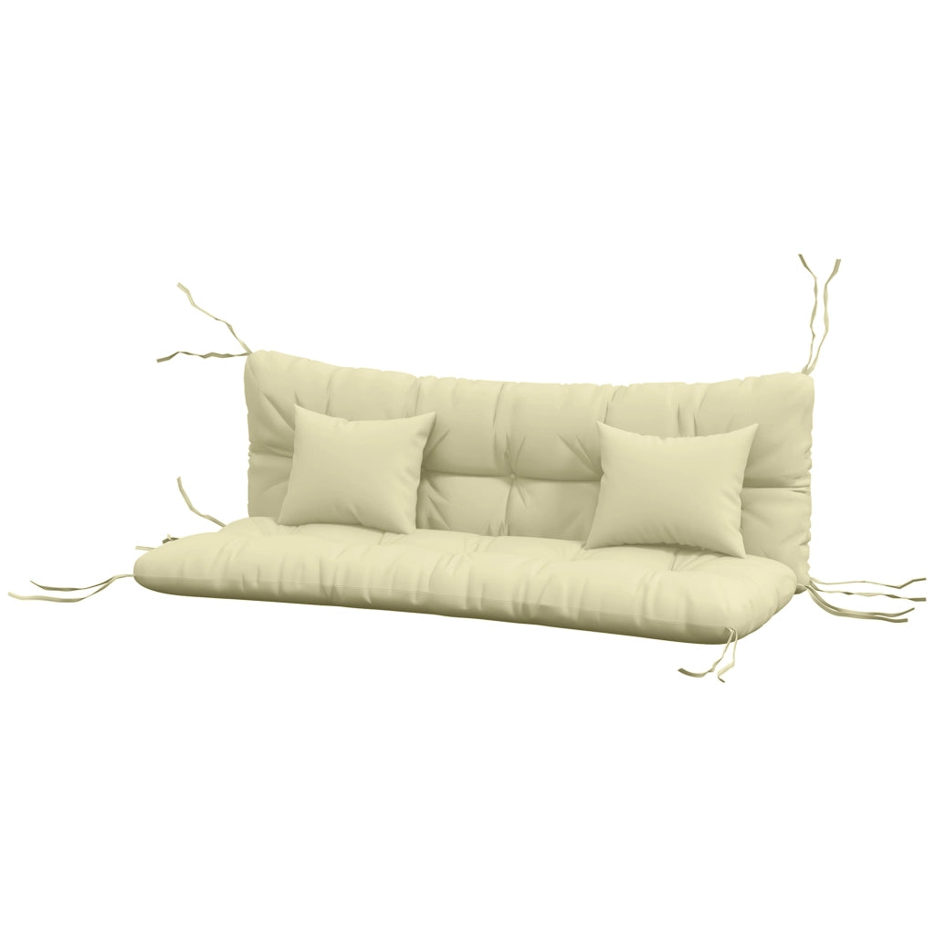 Set di 4 Cuscini da Esterno per Dondolo da Giardino con Seduta Schienale e 2 Cuscini Imbottiti Comodi e Resistenti