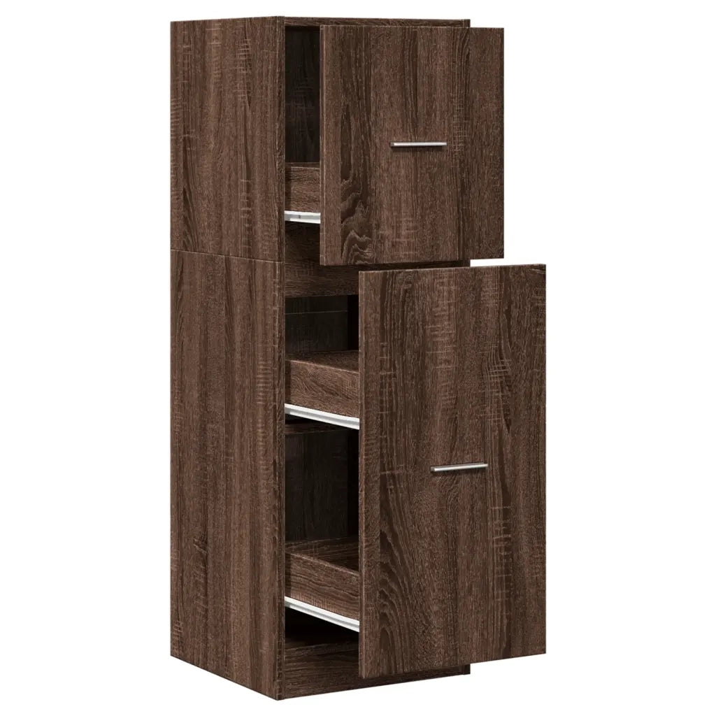 vidaXL Armadietto da Farmacia Rovere Marrone 40x41x118 cm Truciolato