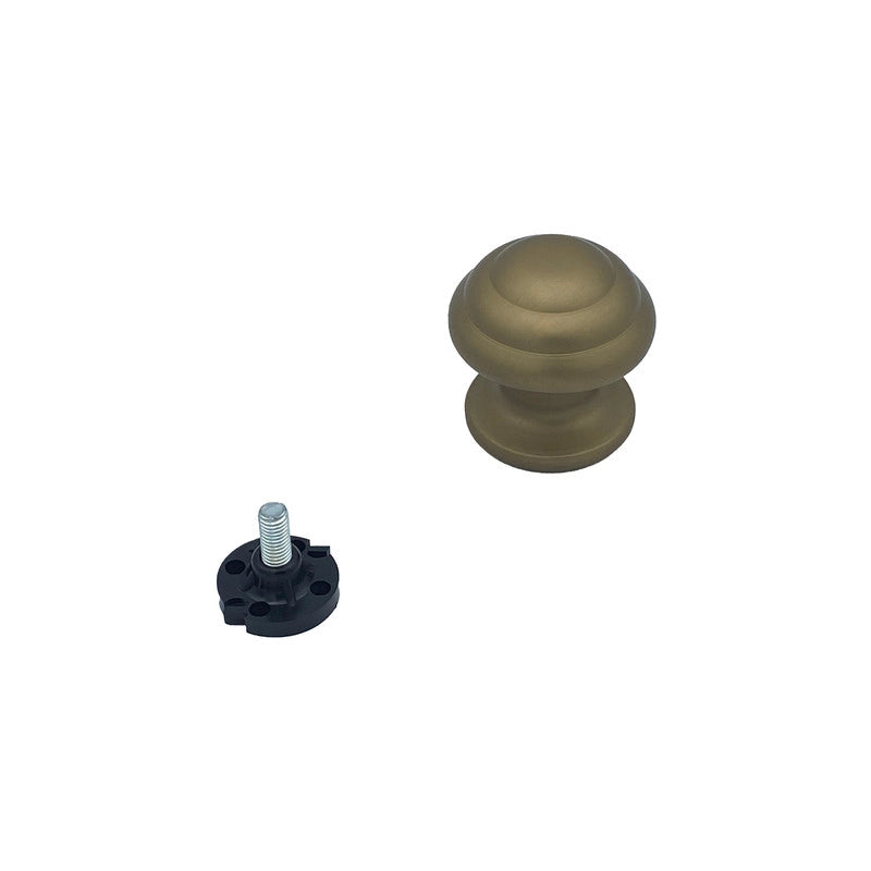 Pomolo fisso per porta SAGUATTI 178/60GB in alluminio bronzo satinato