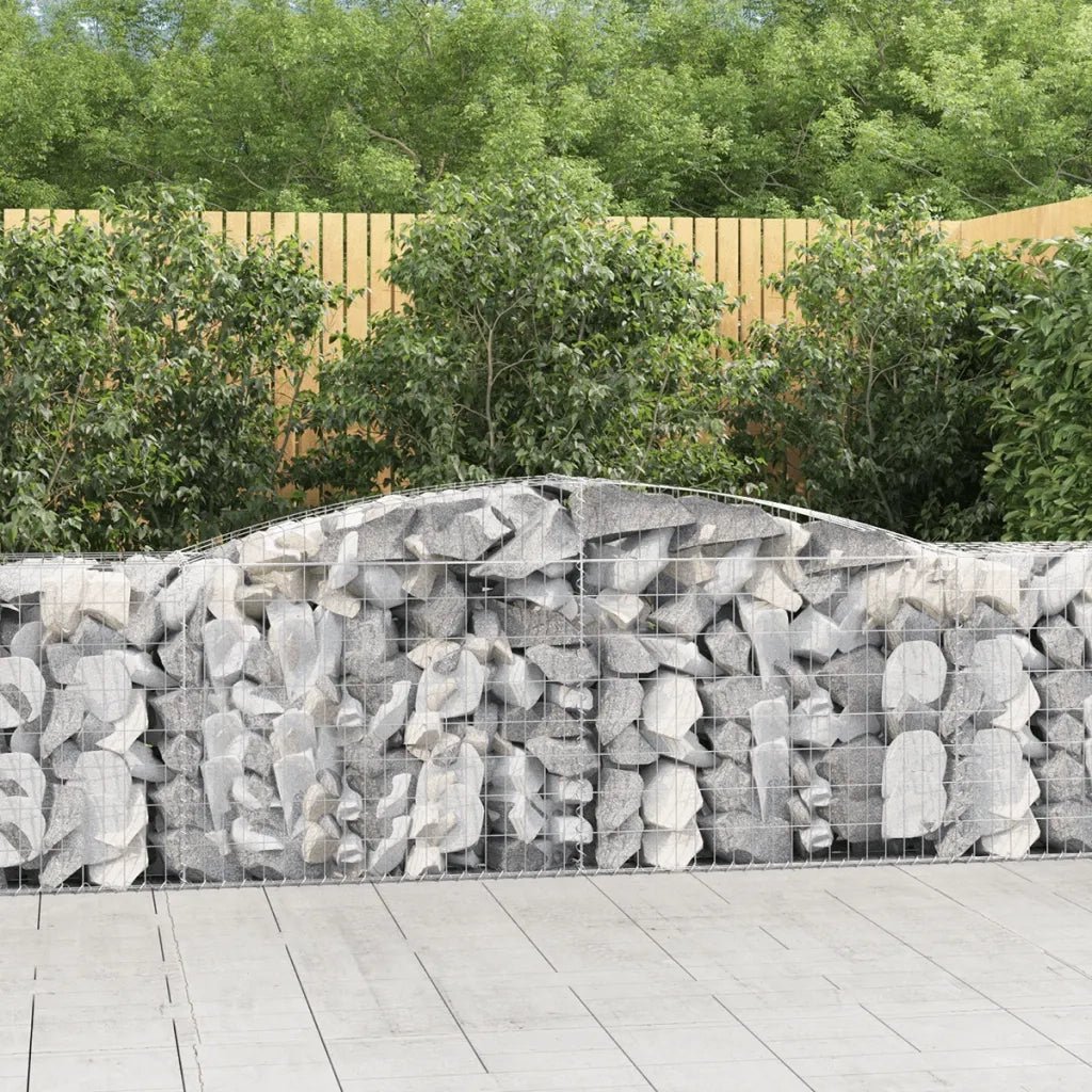 Cesti Gabbioni ad Arco 4 pz 400x50x80/100 cm Ferro Zincato 3146985