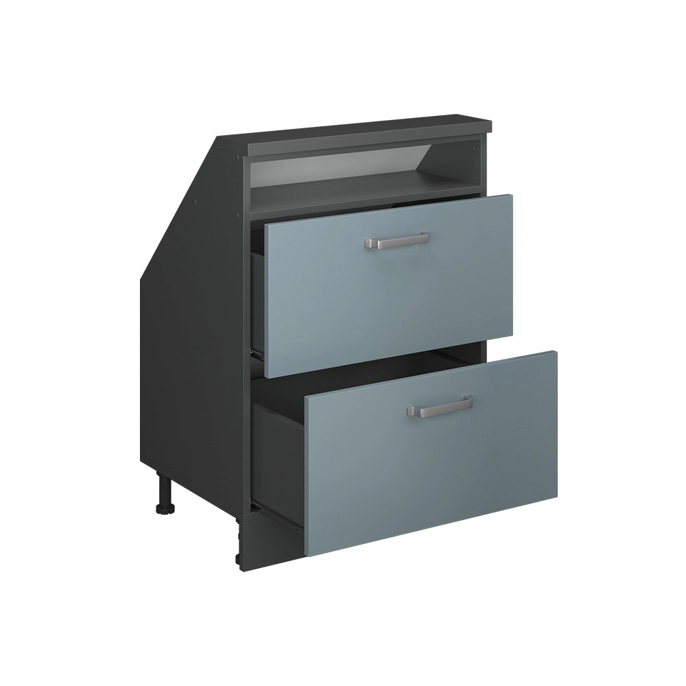 Vicco Mobile sottotetto Blu-grigio/antracite con 2 cassetti