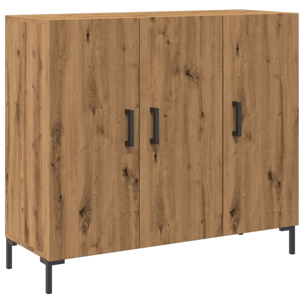 Buffet credenza cassettiera armadio mobile contenitore organizer per cucina soggiorno salotto fatto a mano 90 x 34 x 80 cm legno ingegnerizzato marrone 02_0030823