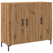 Buffet credenza cassettiera armadio mobile contenitore organizer per cucina soggiorno salotto fatto a mano 90 x 34 x 80 cm legno ingegnerizzato marrone 02_0030823
