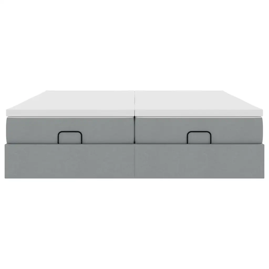 vidaXL Struttura Letto Pouf con Materassi 160x200 cm in Tessuto
