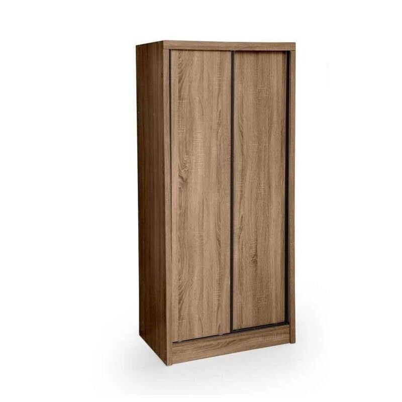 ARES ARMADIO IN LEGNO CON ANTE SCORREVOLI 84 X 56 X 187 CM COLORE NOCE