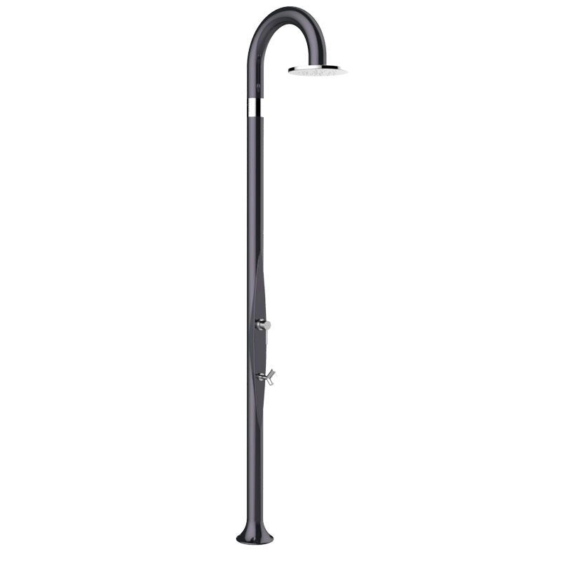Doccia da giardino e per interno FUNNY YIN TOP LINE in polietilene, con soffione 25 e lavapiedi - Doccia Da Giardino E Per Interno Funny Yin Top Line In Polietilene, Con Soffione 25 E Lavapiedi Colore Perla Nera