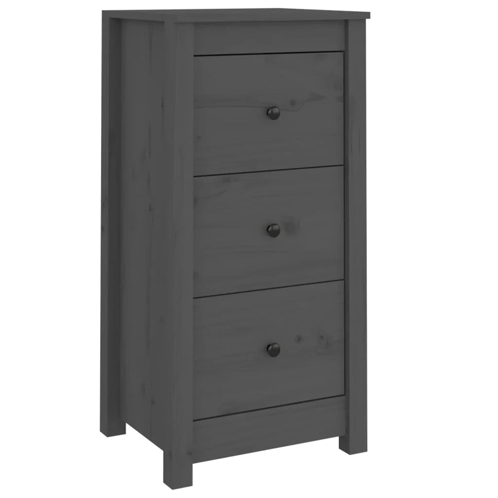 Buffet credenza cassettiera armadio mobile contenitore organizer per cucina soggiorno salotti set da 2 40 x 35 x 80 cm legno di pino massiccio grigio 02_0036839