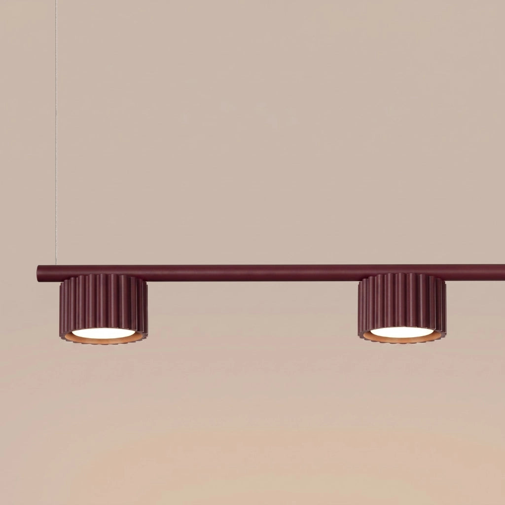 Lampadario AURA 4 borgogna Gx53